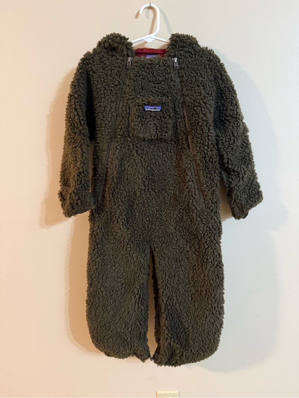 Patagonia Recycled High Pile Fleece One-Piece 12-18 months NEW